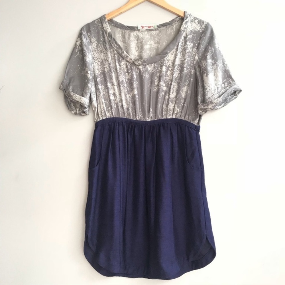 GEREN FORD Silk Contrast Dress
